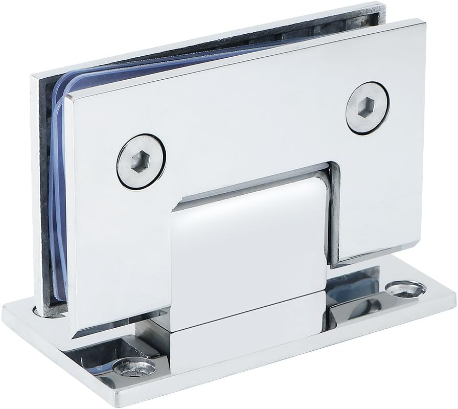 Alise Glass Shower Door Hinges,90 Degree Shower Door Hinges for Bathroom Doors,Heavy Duty Stainless Steel Wall to Glass Frameless Shower Doors Hardware Replacement Part,Polished Chrome (1P)
