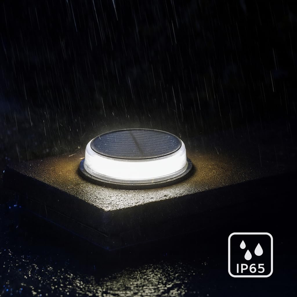 M Ledme LM7304 LED Solar Light with Spike Twilight Sensor Waterproof Warm Temperature Ideal for Gardens image number 1