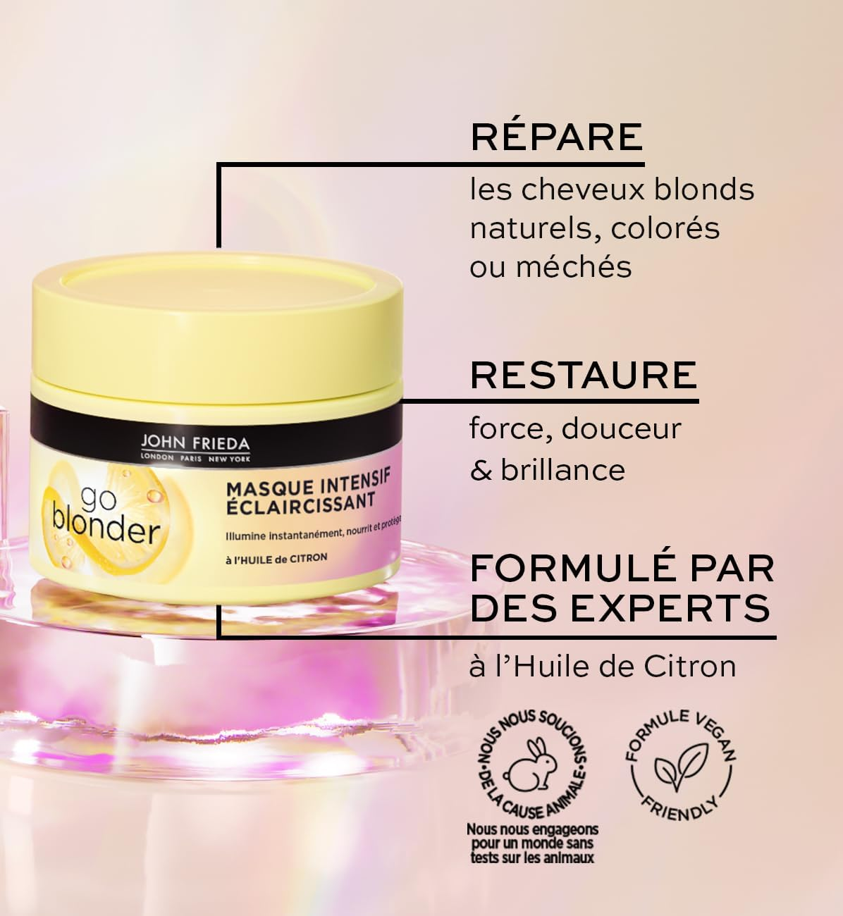 JOHN FRIEDA Go Blonder Intensive Brightening Mask, 250 Ml