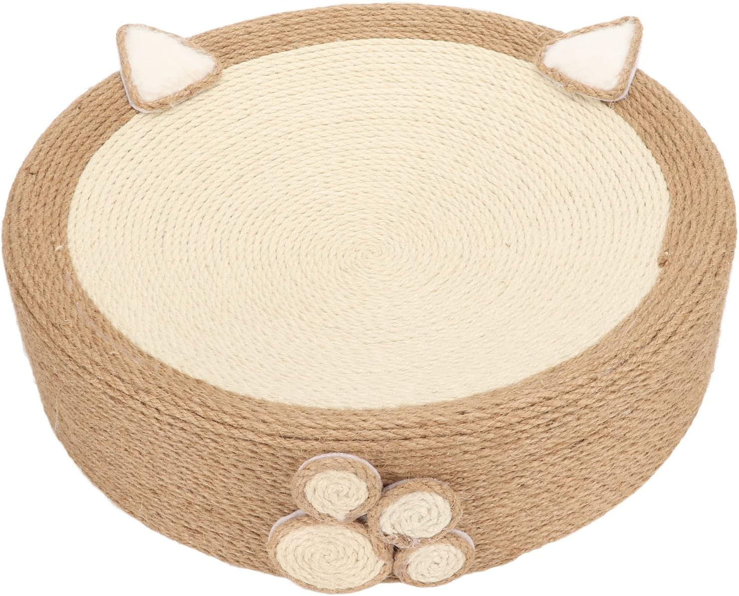 Cat Scratchpad Nest, Cat Scratching Lounge Bed, Wear Resistant Reusable Multifunctional round Cat Scratcher Cardboard for Indoor Cats Grinding Claw, Training Toy for Furniture Protection L image number 3
