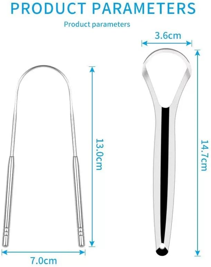 Vavilente Tongue Scraper for Adults and Kids(2 Pack),100% Stainless Steel, Reduce Bad Breath,Tongue Scrubber,Metal Tongue Cleaner for Oral Care & Hygiene image number 4