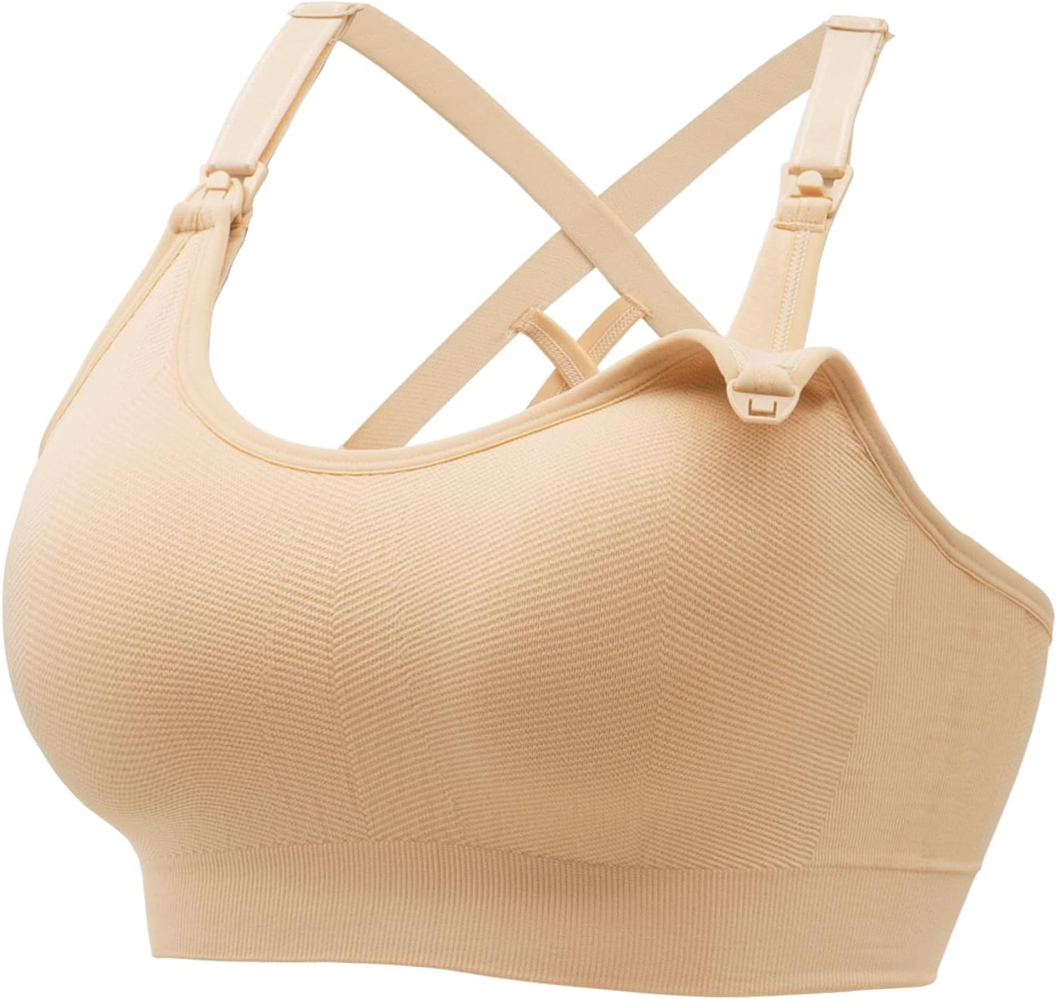 Angelhood Nursing Bras for Breastfeeding, Seamless Nursing Sports Bra Support Maternity Bras for Pregnancy Postpartum