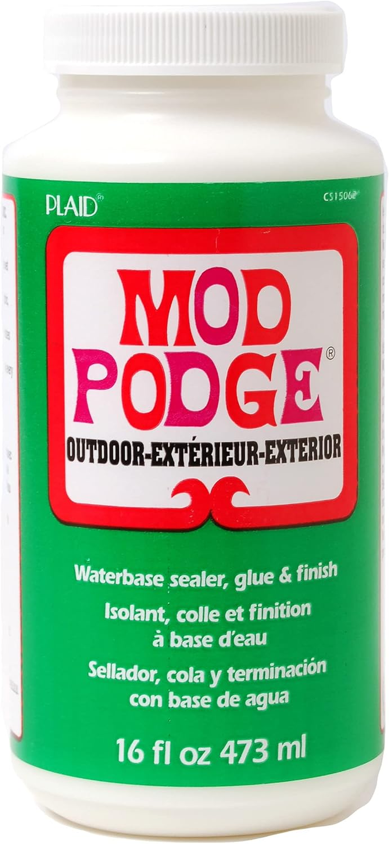 Mod Podge Waterbase Sealer, Glue and Finish for Use Outdoors (16-Ounces), White image number 1