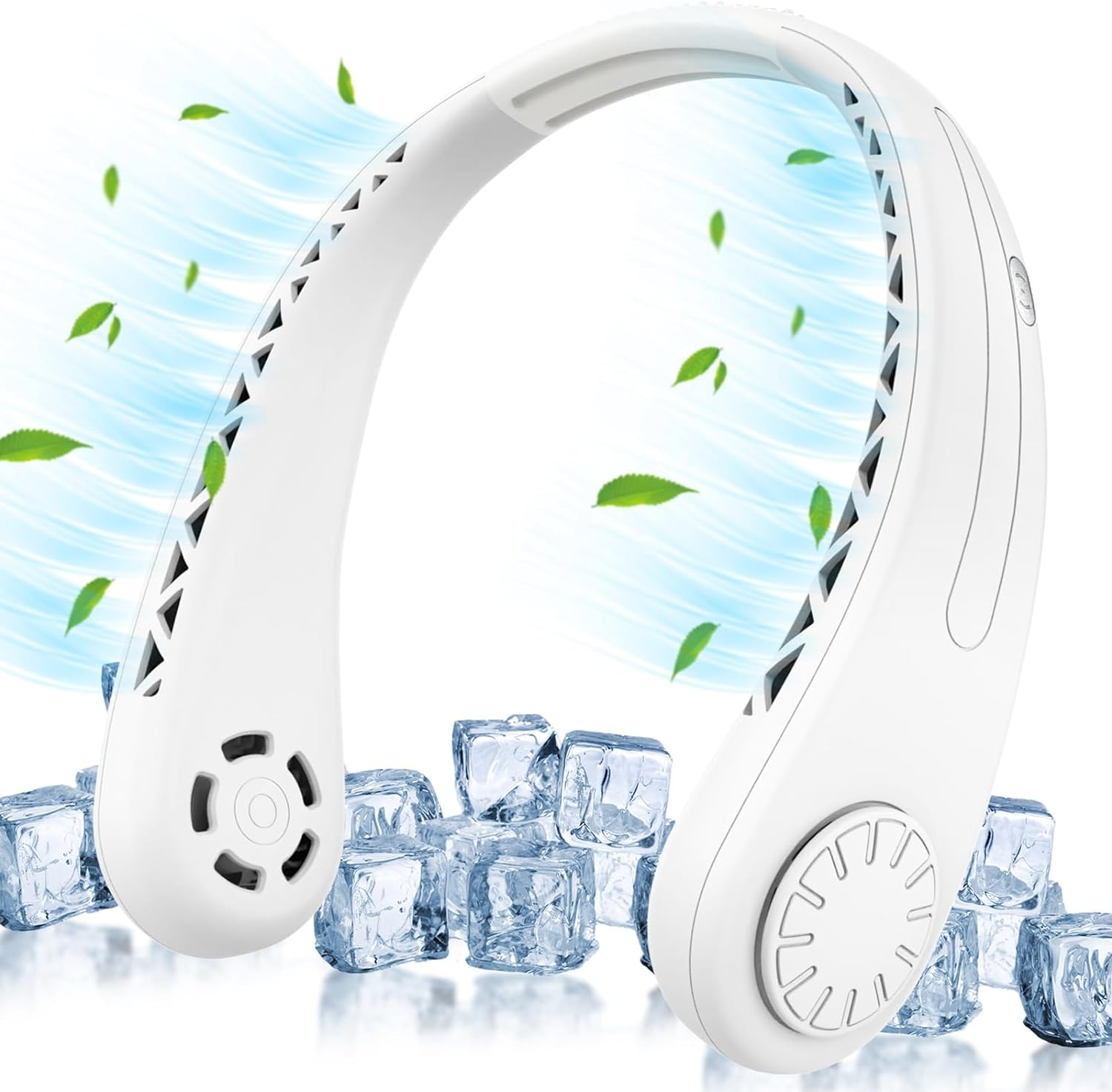 Cnkeeo Portable Neck Fan, 4000Mah Hands-Free USB Fan, Battery Operated Cool Personal Fan, 3 Speeds Headphone Design Wearable Rechargeable Mini Fan for Hot Summer Travelling, Office image number 4