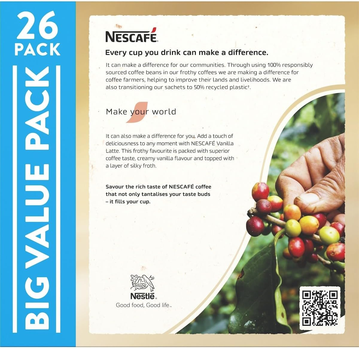 Nescafe Menu Vanilla Coffee Sachets 26-Pack image number 2