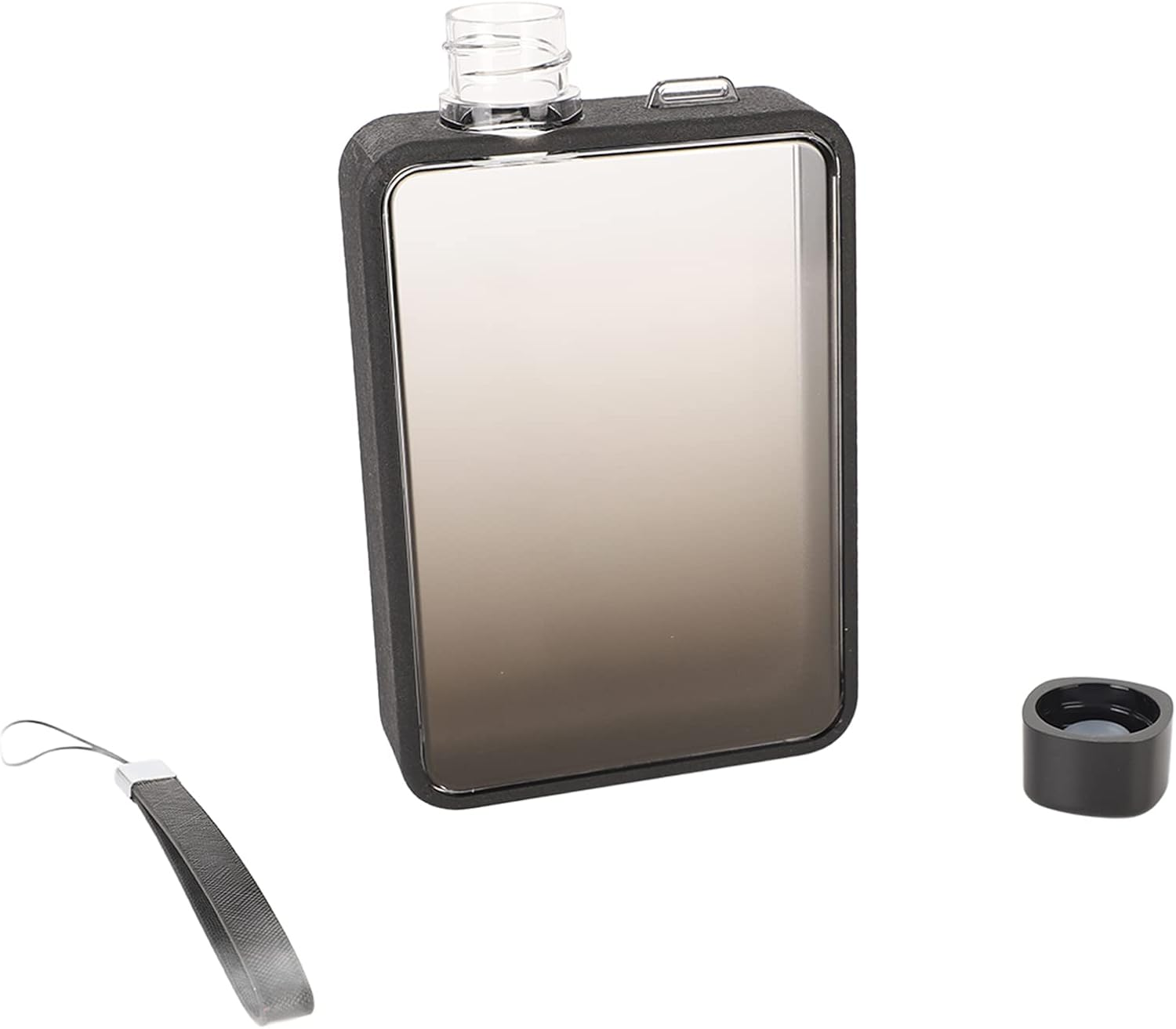 Gugxiom 13OZ Flat Water Bottle, A5 Portable Travel Mug, Handbag Slim Cold Flask, Unique Gradient Design, for Outdoor Sports Camping Gym Cycling Hiking (Gradient Black) (Gugxiomubnz7Cpgdm-11) - Gradient Pink image number 7