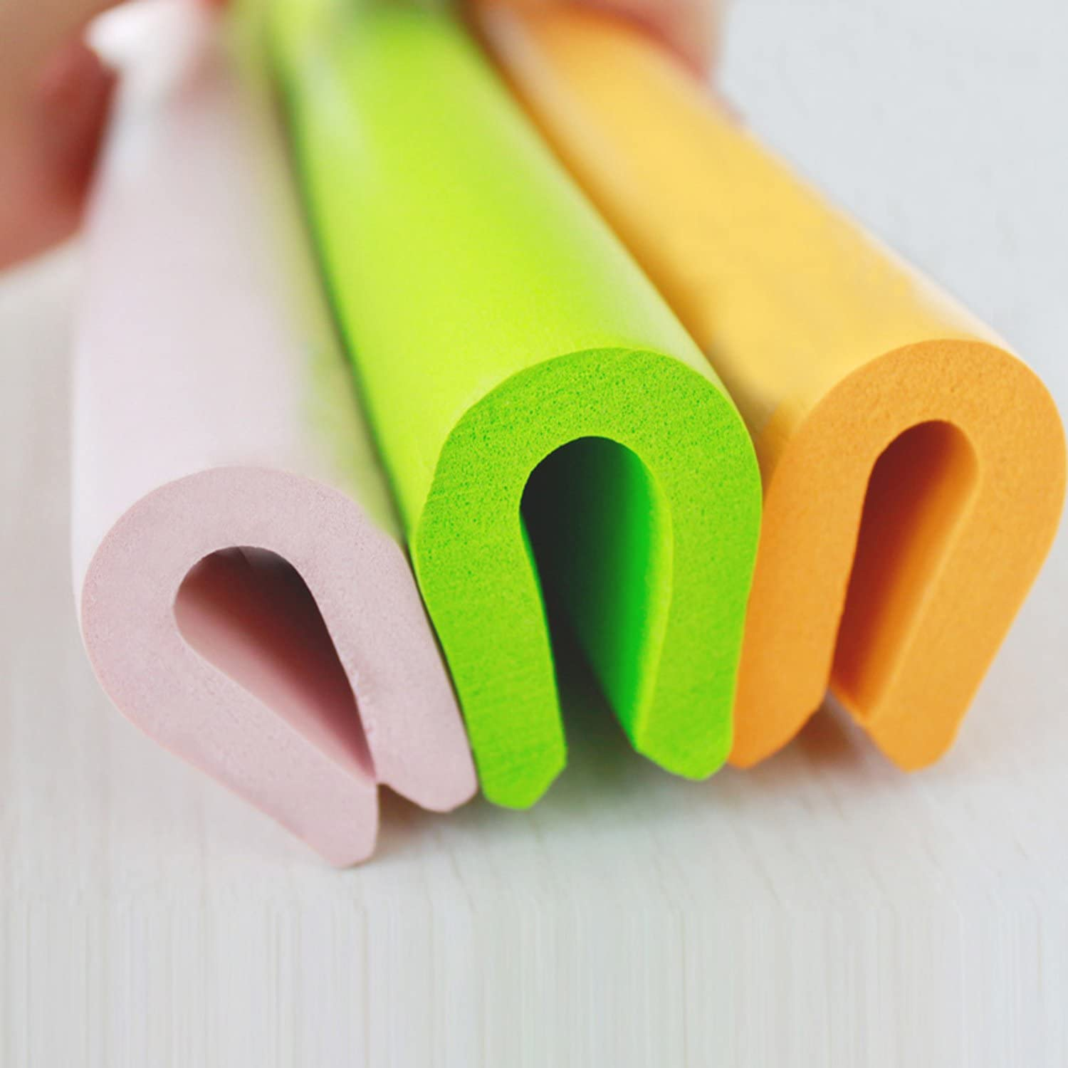 U Shape Glass Table Edge Protectors Premium High Density Foam Baby Safety Bumper Guard 2 Meters Red Brown image number 1