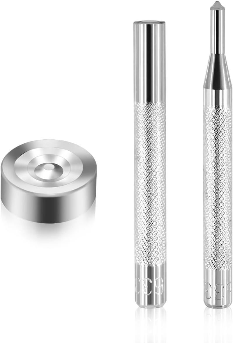 HAIKING Leather Punch Tool, 3 PCS Snap Rivet Setter for Backpacks, Leathercrafts, Jeans, Clothes (About 7Cm/2.75 In) image number 5