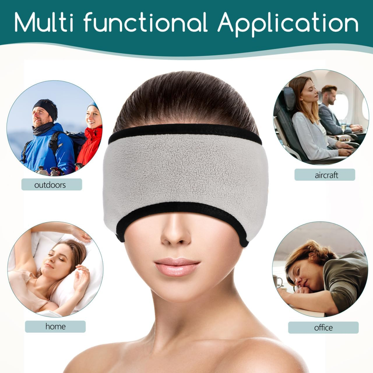 SAFIGLE Adjustable Sleeping Earmuffs for Women and Men Soft Warmers for Comfortable Sleep Stylish Winter Ear Covers for Home Travel image number 5