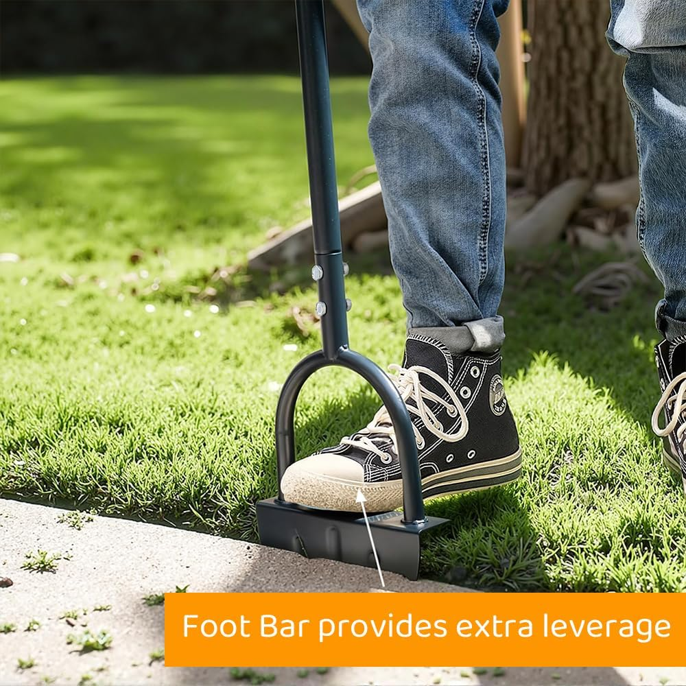 RUTREZOGO Lawn Edger with Sawtooth. Blade & Long T-Handle, Manual Steel Edging Shovel Tool for Garden, Sidewalks & Landscaping image number 2