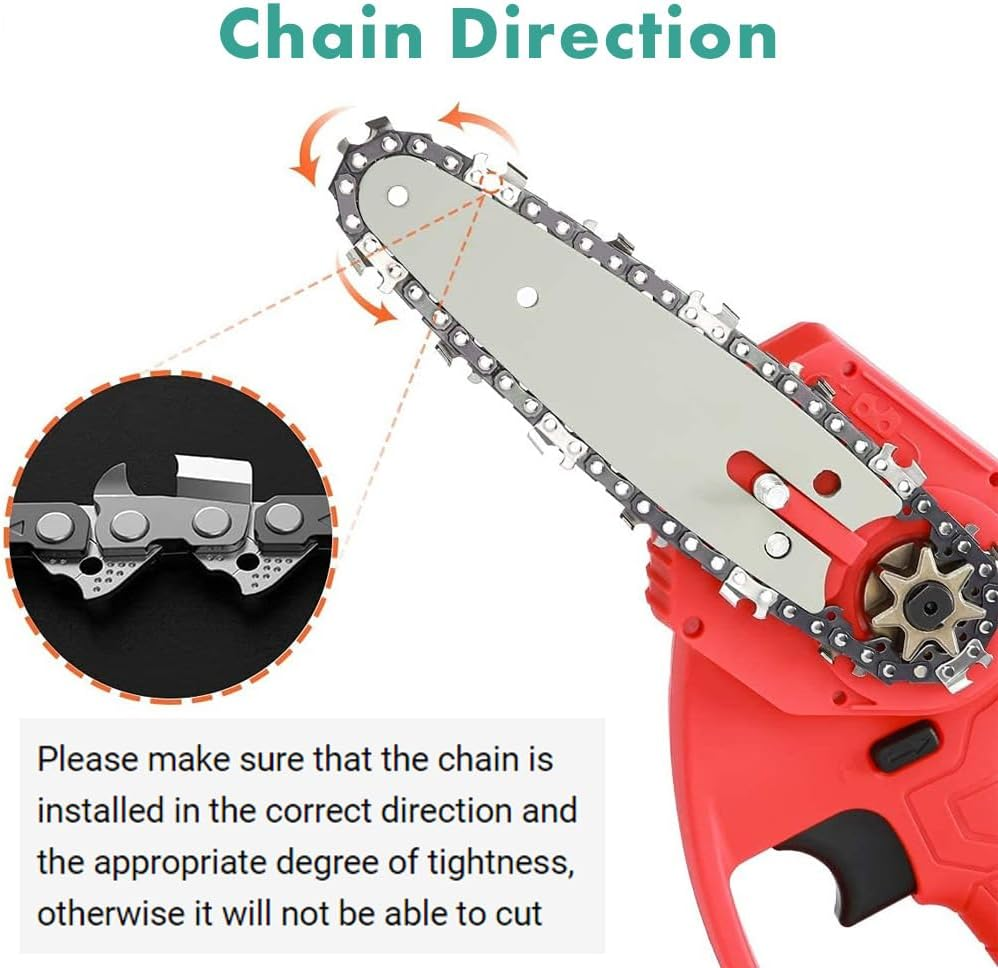 4 Inch 6 Inch Mini Chainsaw Chain, Replacement Chains for Cordless Handheld Mini Chainsaw, Guide Saw Chains for Pruning Shears and Wood Cutting (4 Inch) image number 3
