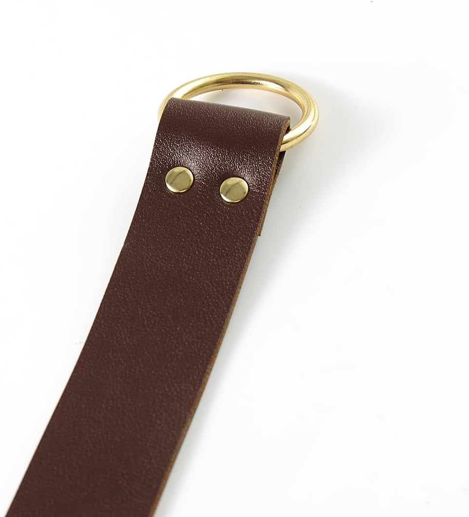 KOGOGO Medieval Knight Leather Belt Mens Reenactment Accessory - Brown image number 4