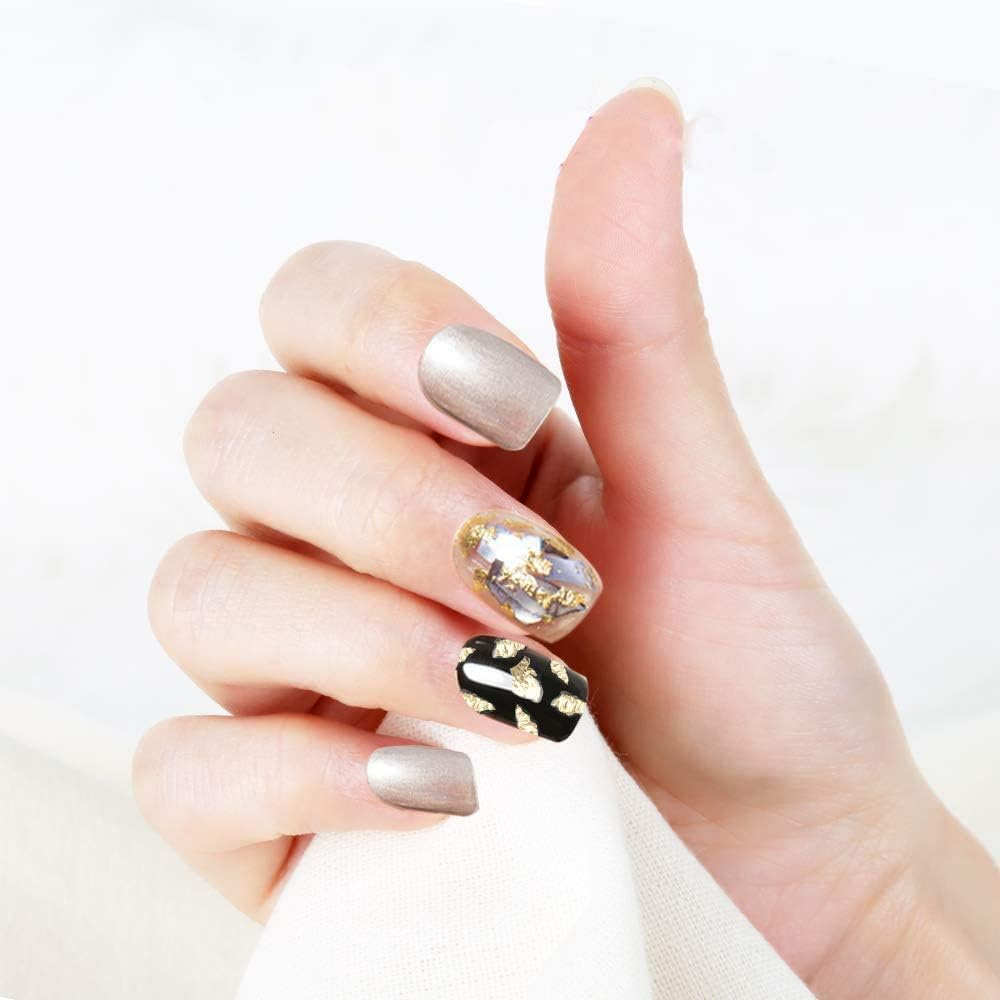 1 Set Nails Crystal Rhinestones Foils Flakes Professional Nail Decoration Gems Nails Stud Foil Nails Art Craft image number 3