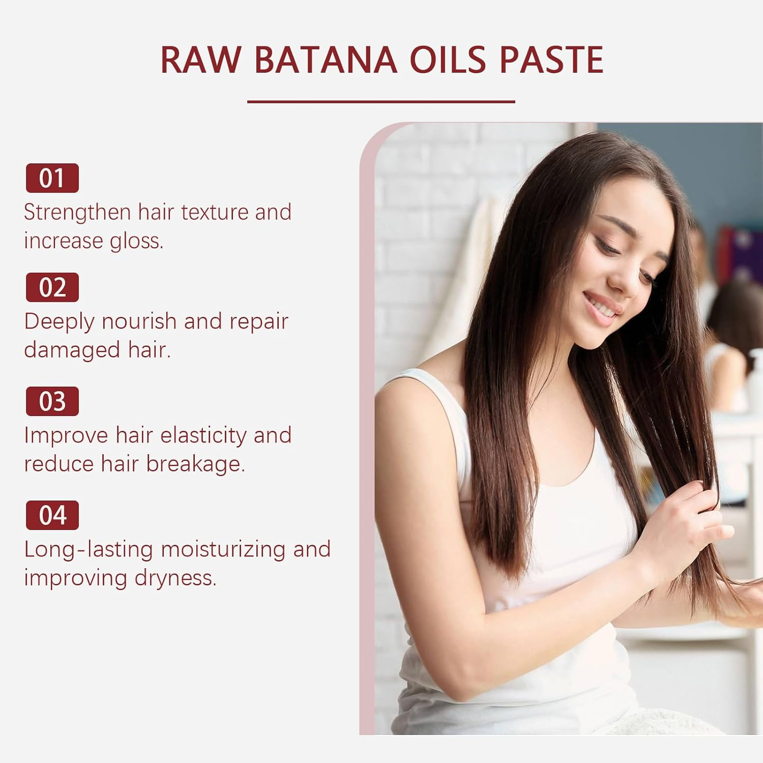 100% Raw Batana Oil Paste 100G, Batana Oil for Hair Growth, Natural Deep Conditioning Hair & Scalp Treatment, Nourishing & Repairing Balm for Dry Damaged Hair, Adds Shine & Strengthens Roots (6Pcs) - 4Pcs image number 4