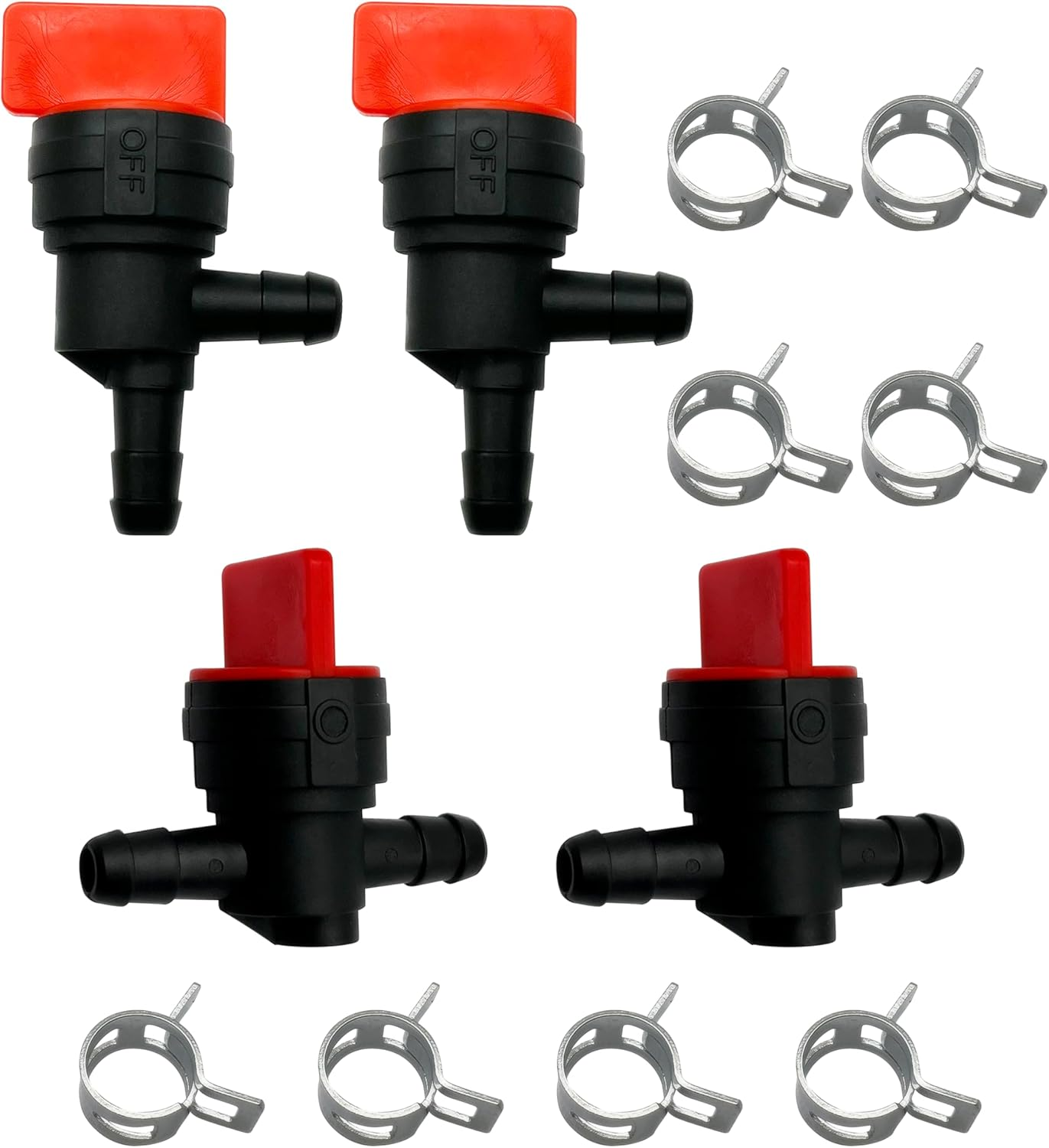 1/4 Inline Fuel Cut off Valve Shut off Valve Straight Gas Valve with Clamps image number 4