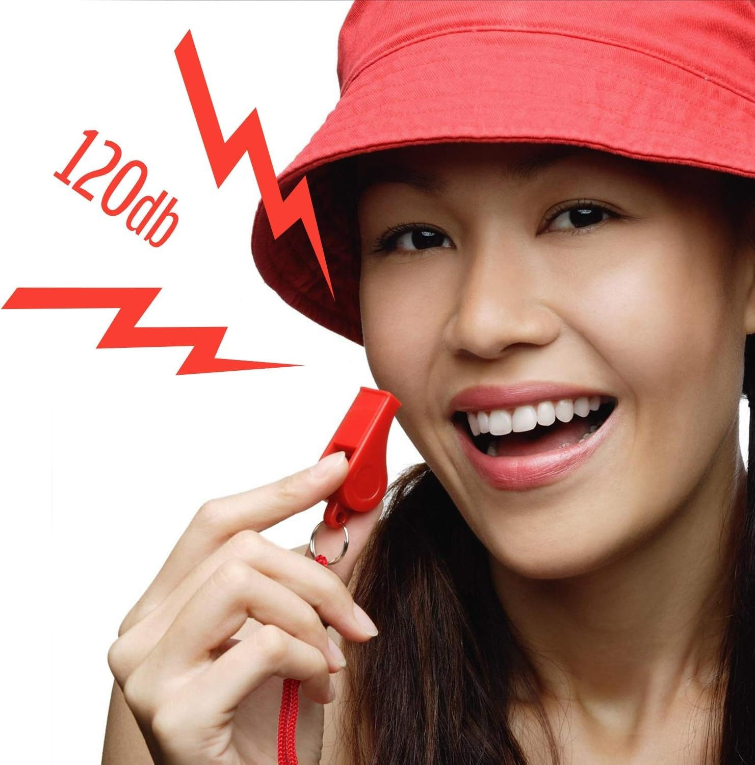 Fokmuaex 10 Pack Loud Durable Plastic Referee Whistles with Lanyard - Ideal for Coaches, Soccer Referees, Sports Training & Safety - High-Pitched Whistle for Clear Signaling image number 1