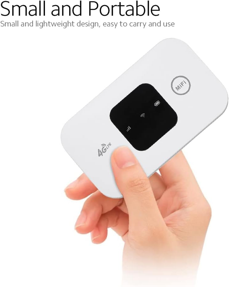 4G LTE Mobile Wifi Portable Wifi Hotspot 150M S Mifi with SIM Card Slot 2100Mah Battery for Europea Asia Africa Region(White) VCXN image number 2