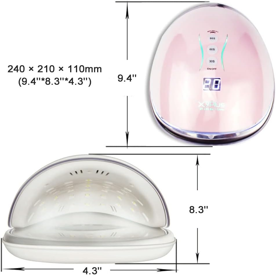 Nail Lamp, 48W Cordless LED Gel Nail Lamp,Rechargeable Professional Nail Dryer Light Wireless Portable Nail Polish Curing Lights,For Fingernail and Toenail(Pink) - Pink image number 5