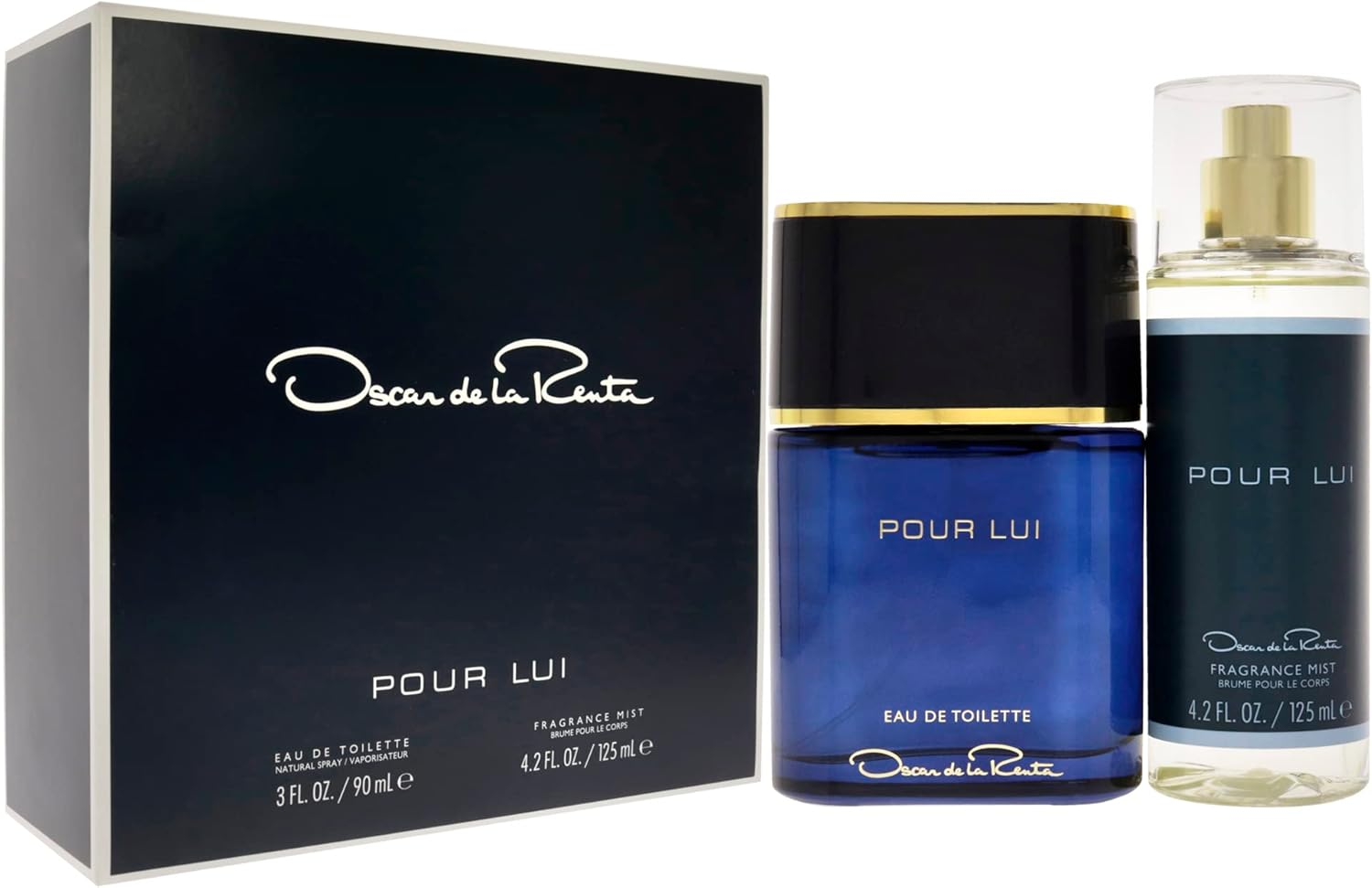 Oscar Pour Lui by Oscar De La Renta for Men - 2 Pc Gift Set 3Oz EDT Spray, 4.2Oz Fragrance Mist