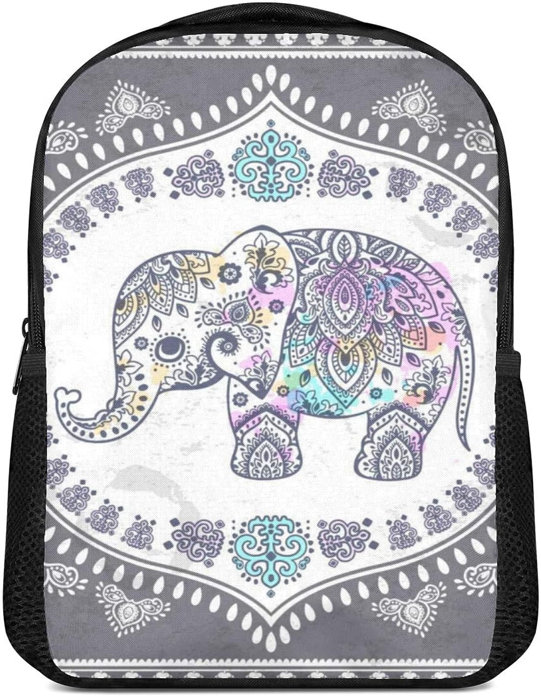SEEKJOYS Tribal Elephant Pattern Backpack for Boys and Girls Water Resistant Preschool Backpack Lightweight Bookbags Camping Travel School Shoulder Bag, Multi, 44 X 28 Cm image number 5