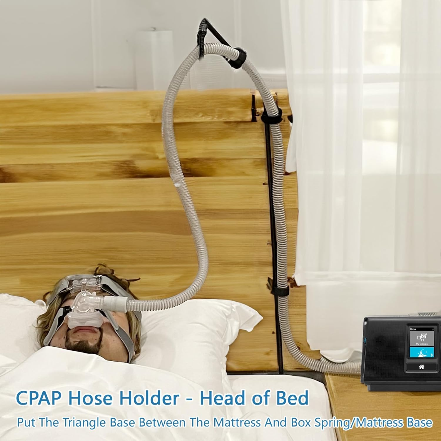 CPAP Hose Holder,Removable and Assemblable Foldable CPAP Hose Hanger Support Comfort and Untangled Sleep,Cpap Supply CPAP Accessories image number 4
