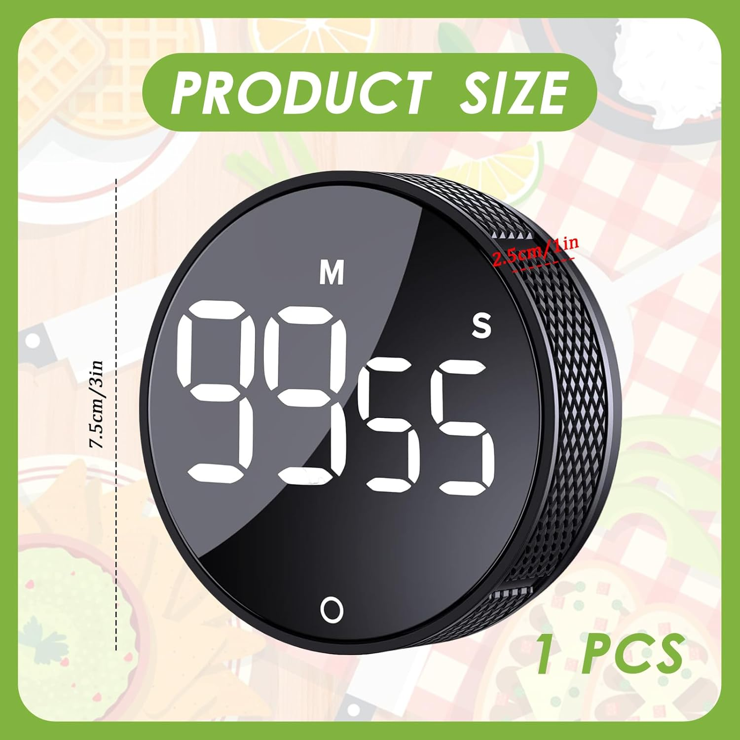 Digital Kitchen Timer Australia with Large LED Display - Magnetic Countdown Timer for Cooking, Baking, Yoga, Gym & Home Use - Easy-To-Use Pomodoro Timer for Kids, Seniors and Productivity Boost image number 5