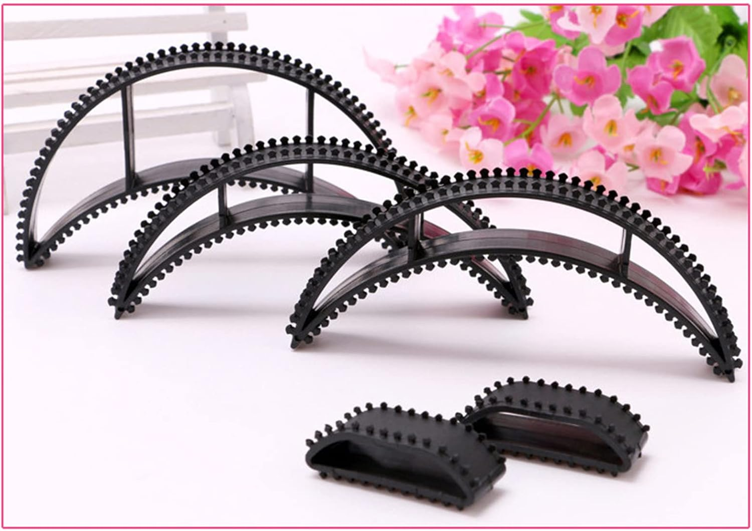 Ycfish 5Pcs Bump It Black Styling Coiler Set, Volume Hair Hair Accessory for Fluffy Hairstyling Tools for Women and Girls image number 5