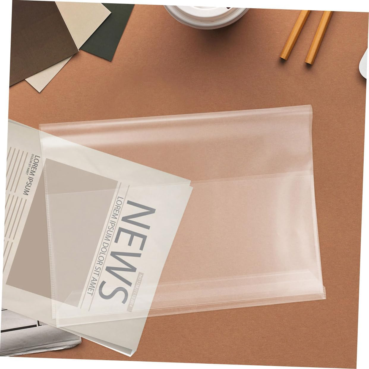 SECFOU 20 Pack Book Covers Practical Study Book Film Scrapbook Protectors No Tape Needed PP Material B5/16K Size for School Home image number 3