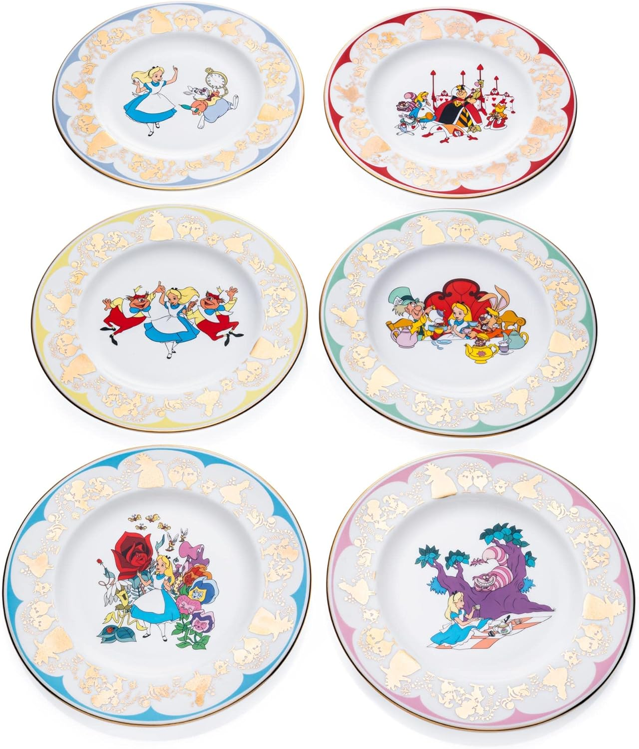 The English Ladies Co Alice in Wonderland Ceramic Plate, 6-Inch Diameter image number 1