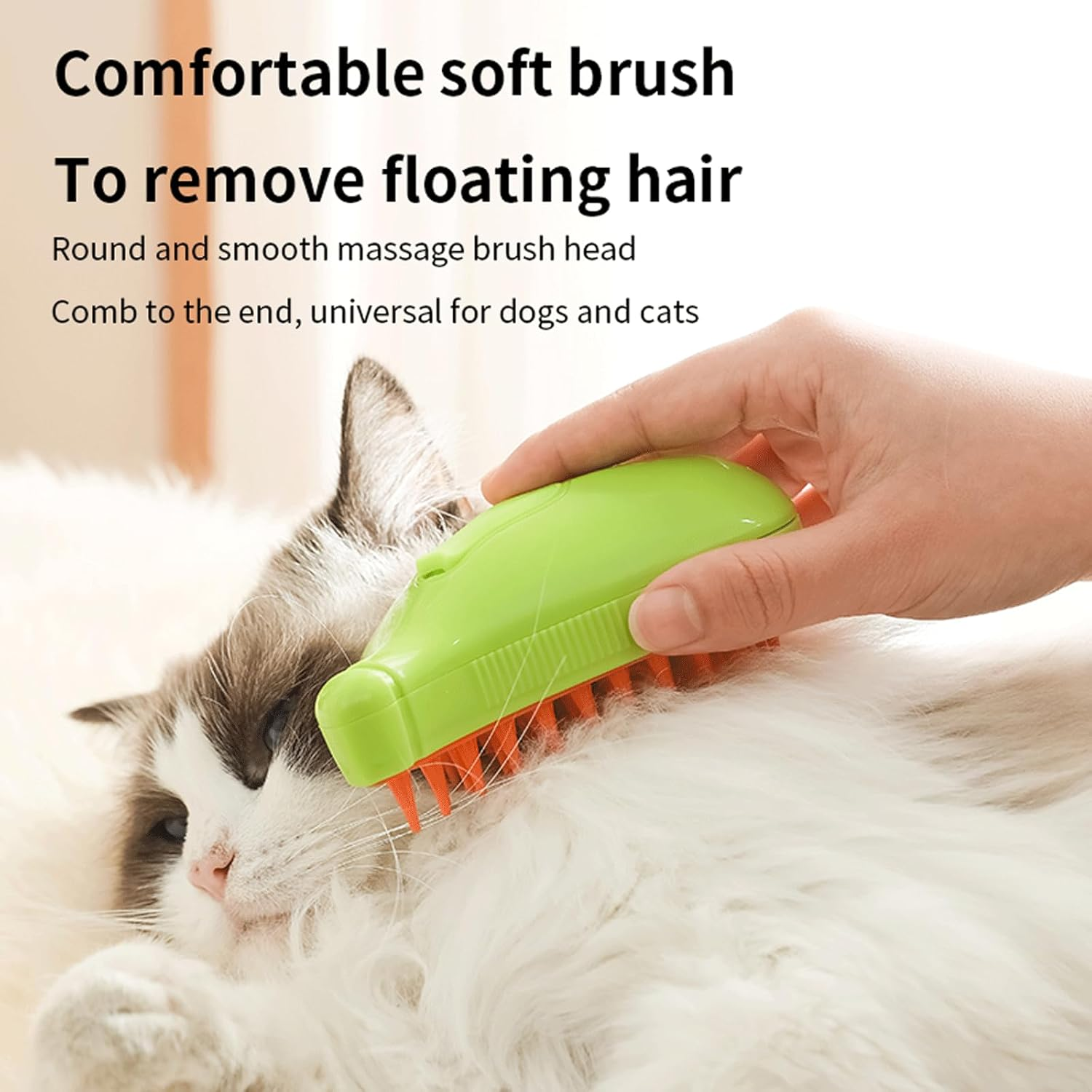 Cat Brush with Steam, 3-In-1 Steam Brush for Cats, Cat Brush with Water, Multifunctional Cat Grooming Brush, Electric Pet Massage Comb image number 4