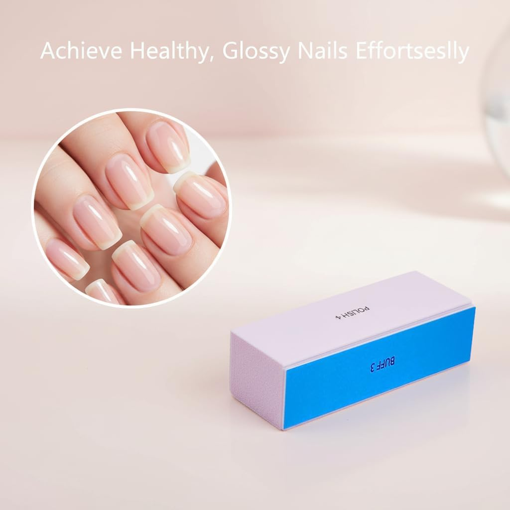 CRFY 4-Way Nail Buffer Block Set (4 Pcs) &ndash; Multi-Sided Nail Polishing Buffers for Natural & Acrylic Nails, Grit 120/240/600/3000, for Smoother, Shiny Nails image number 5