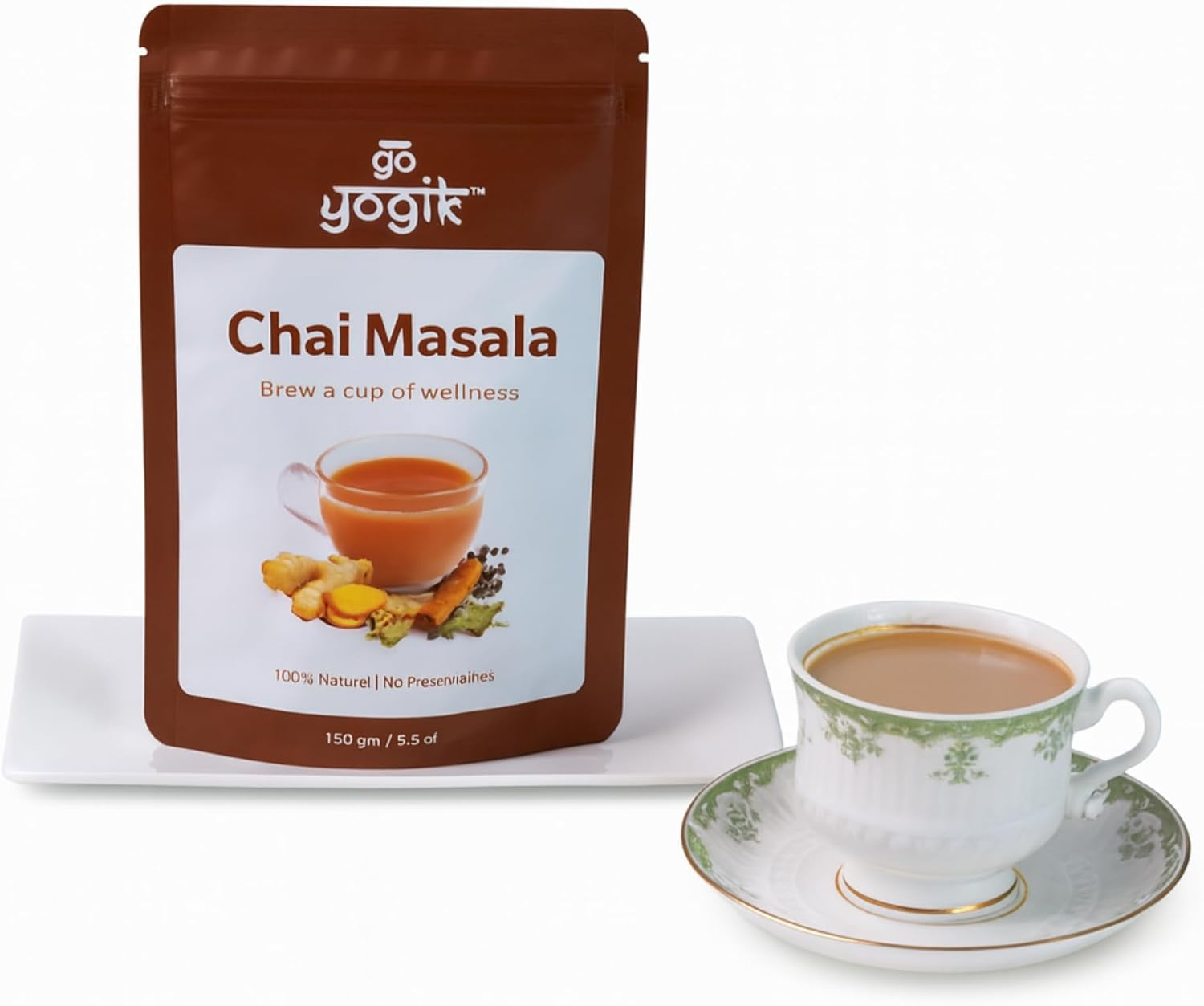 Go-Yogik Chai Tea Spice Masala W/O Ceylon Cinnamon, Cardamom, Cloves| Aromatic Indian | 100G (80 Cups) Vegan| GMO Free | Gluten Free|Lab Tested for Purity image number 3