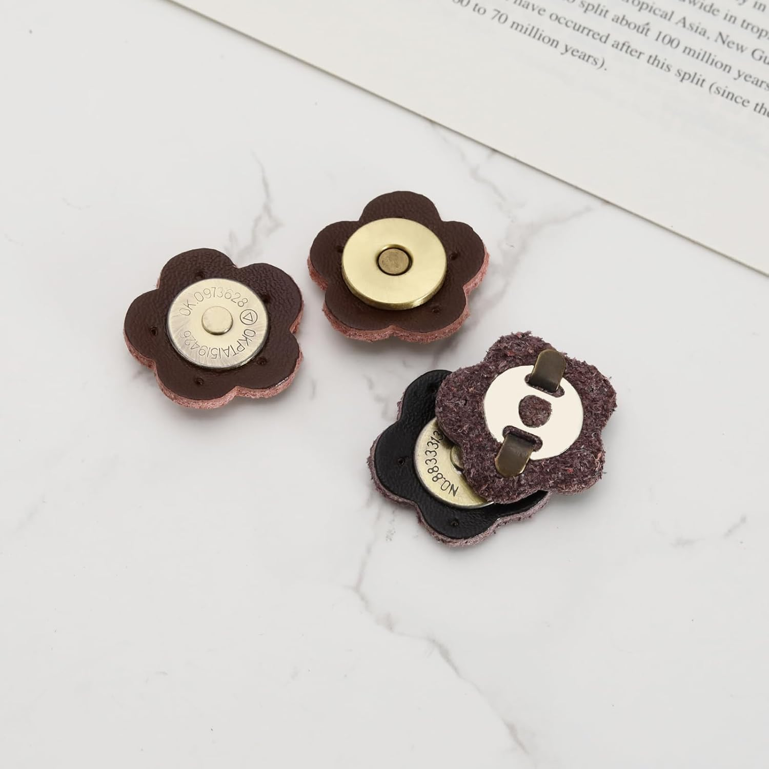 SING F LTD 8Pcs Leather Magnetic Snaps Purse Magnetic Buckle Magnetic Handbag Clasp PU Leather Wallets Snaps Accessories for DIY Making image number 5