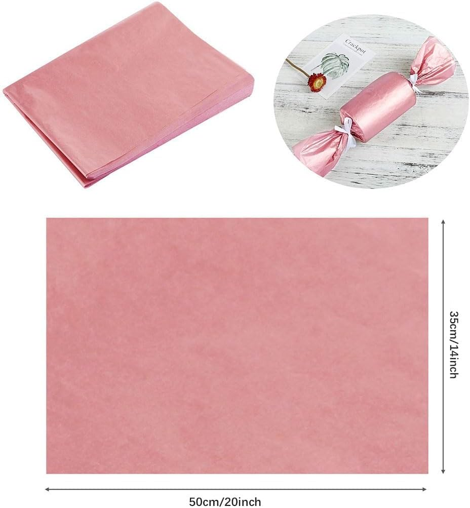 120 Sheets Rose Gold Tissue Paper Bulk, Gift Birthday Wrapping Paper, Metallic Gift Wrapping Paper for Gift Bags Weddings Baby Shower Party Arts Crafts DIY Thanksgiving Christmas image number 3