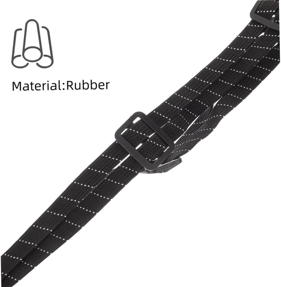 GOOHOCHY 2Pcs Adjustable Elastic Motorcycle Helmet Luggage Straps with Hooks Rubber Bungee Cord for Bike Bicycle Outdoor Travel Retractable and Secure Fastening image number 4