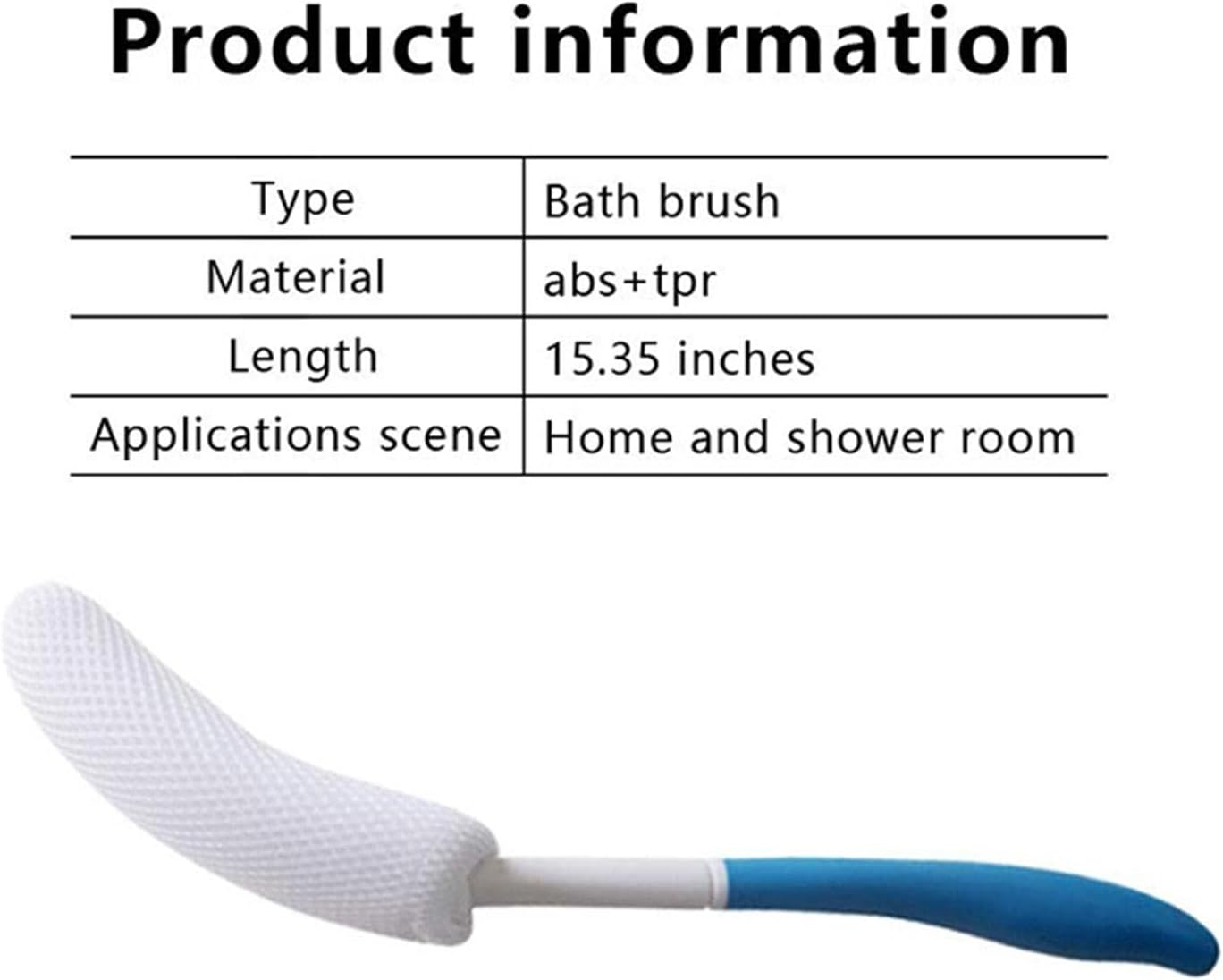 Shamjina 15.35 Inch Back Bath Brush for Shower Lotion Applicators Anti-Slip Handle Body Brush image number 3