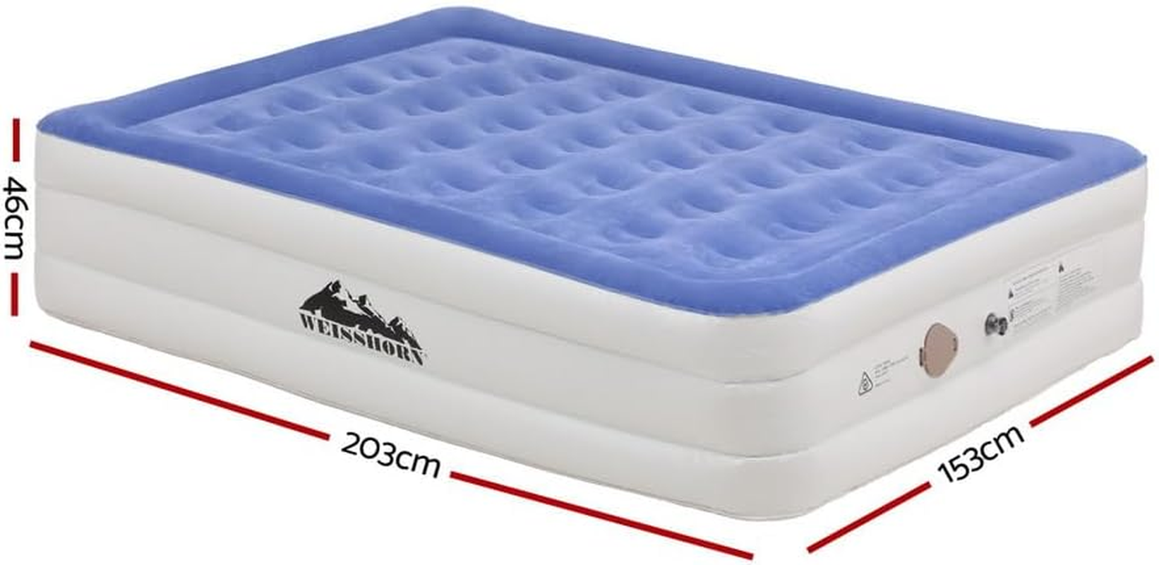 Weisshorn Air Mattress Inflatable Bed Built-In Pump Queen Air Bed 46Cm Cube image number 3