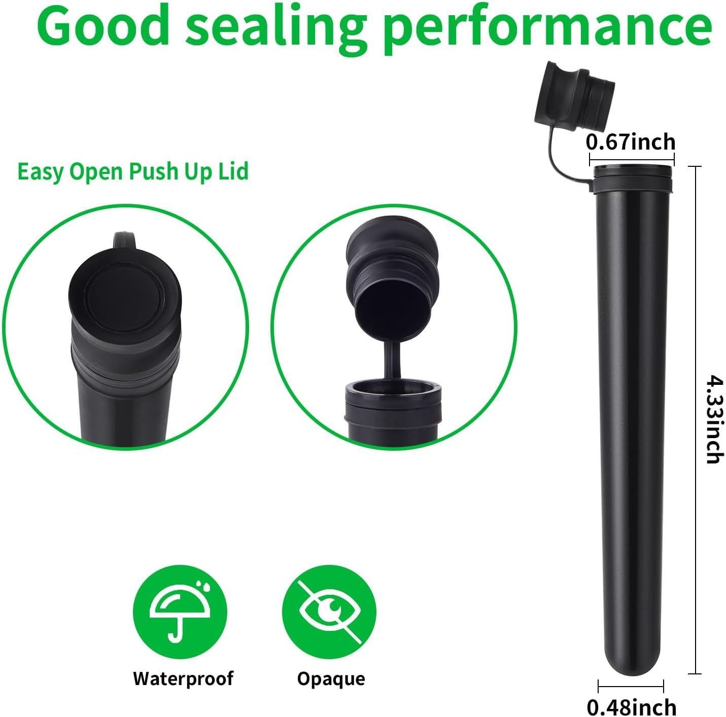 Urekt Tube Vials ( 6 Pack), Premium Waterproof Storage Tube Container Plastic Joint Holder Case Portable Travel Box Great for Outdoors image number 4