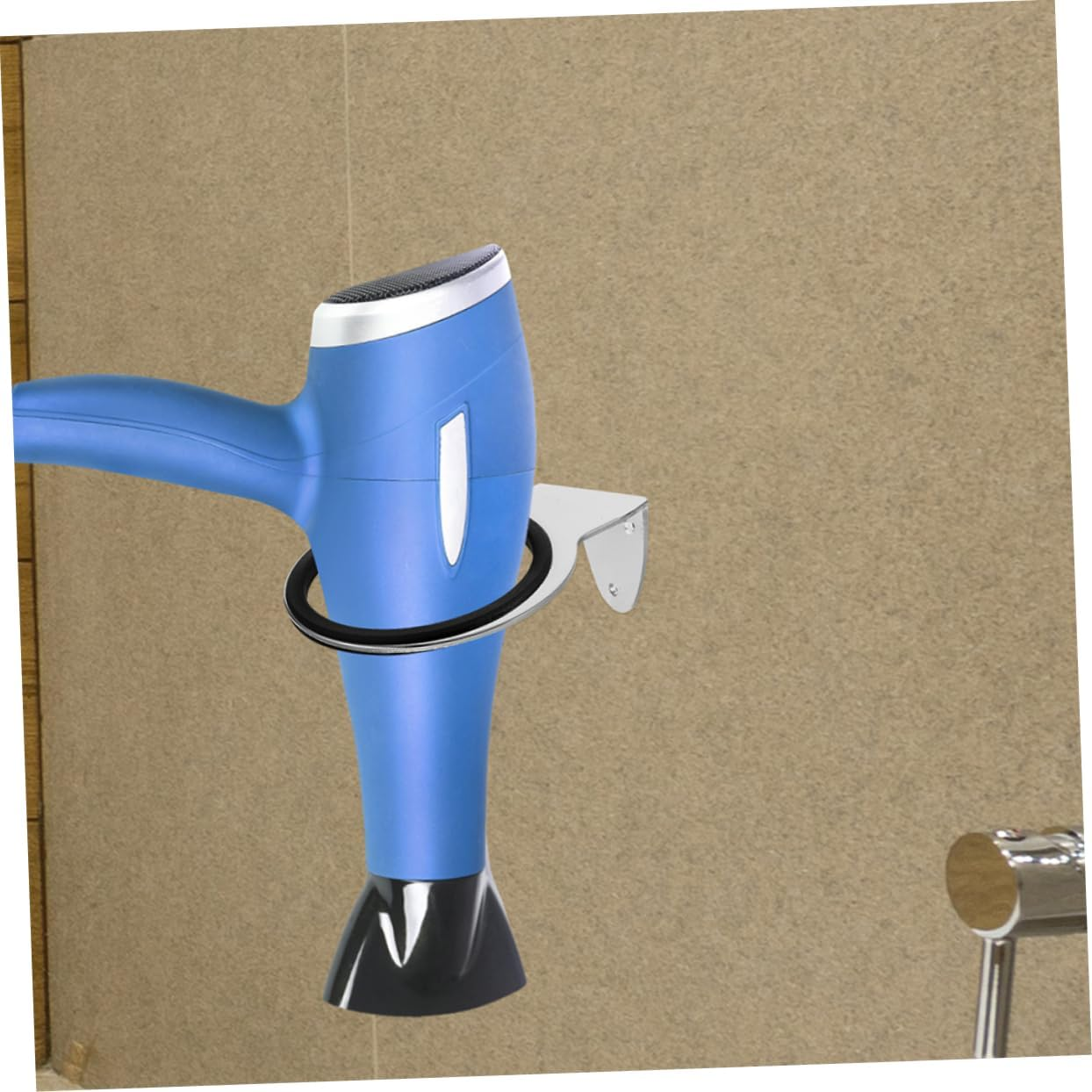 FOYTOKI 2Pcs Hair Dryer Rack Wall Mounted Stainless Steel Blow Dryer Holder for Bathroom Salon Use