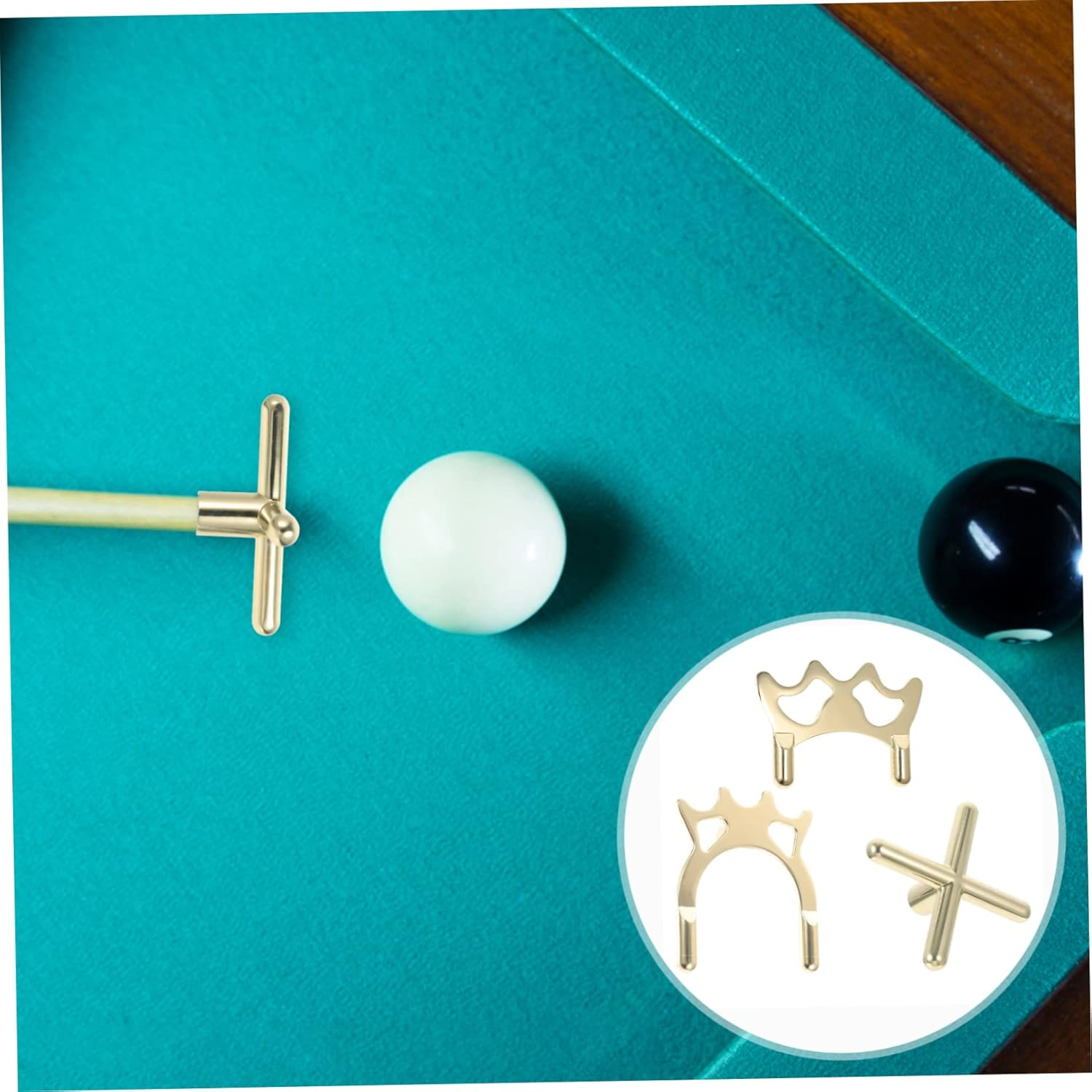 HANABASS 3Pcs Rust-Proof Snooker Bridge Metal Cross, Low and High Pool Cue Bridge Heads Portable Billiard Supply for Professional and Amateur Use image number 3