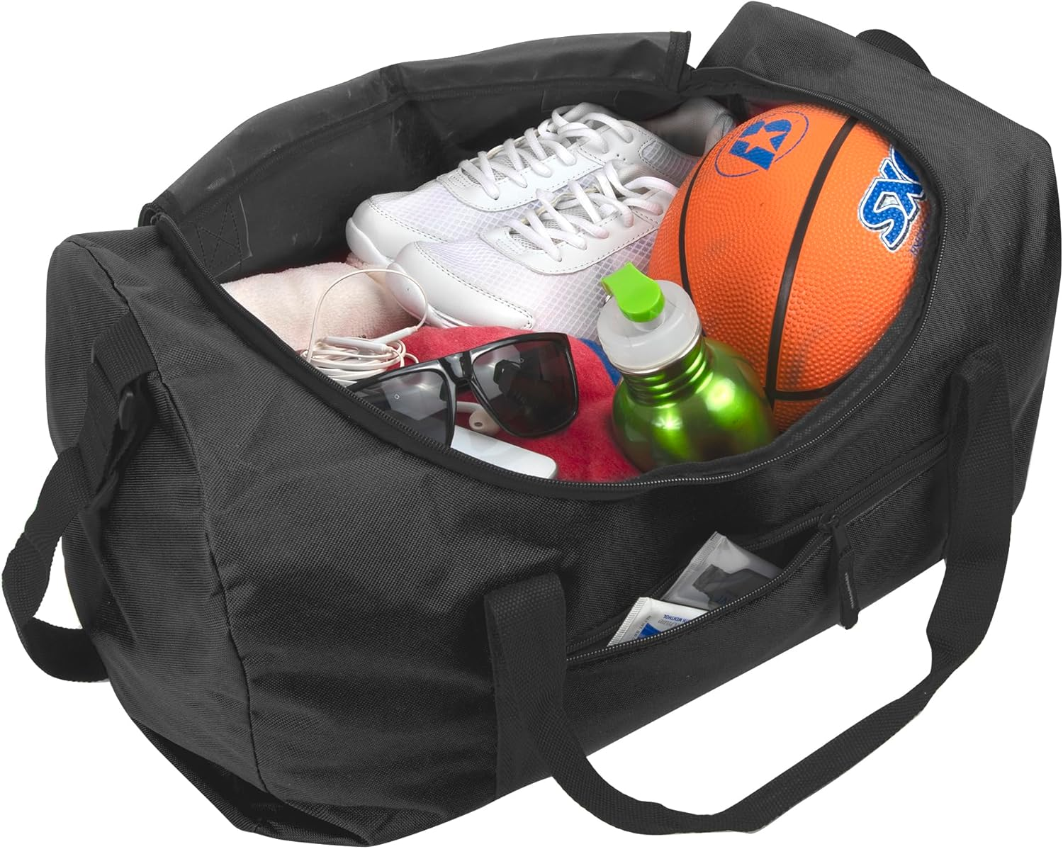 20 Inch 40 Liter Duffel Duffel Bag for Men Women Teens Duffel Duffel Bag for Travel Weekend Night, Black, M, Duffel Bag - Black image number 6