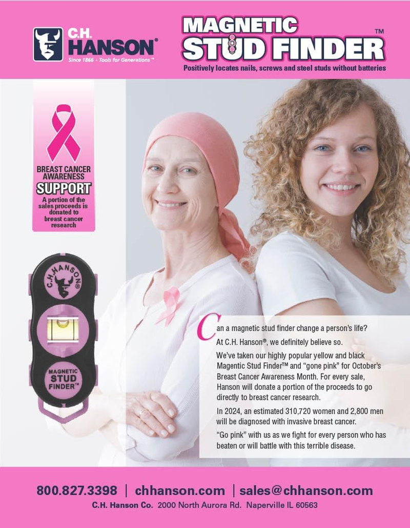 C.H. Hanson Magnetic Stud Finder-Pink image number 6