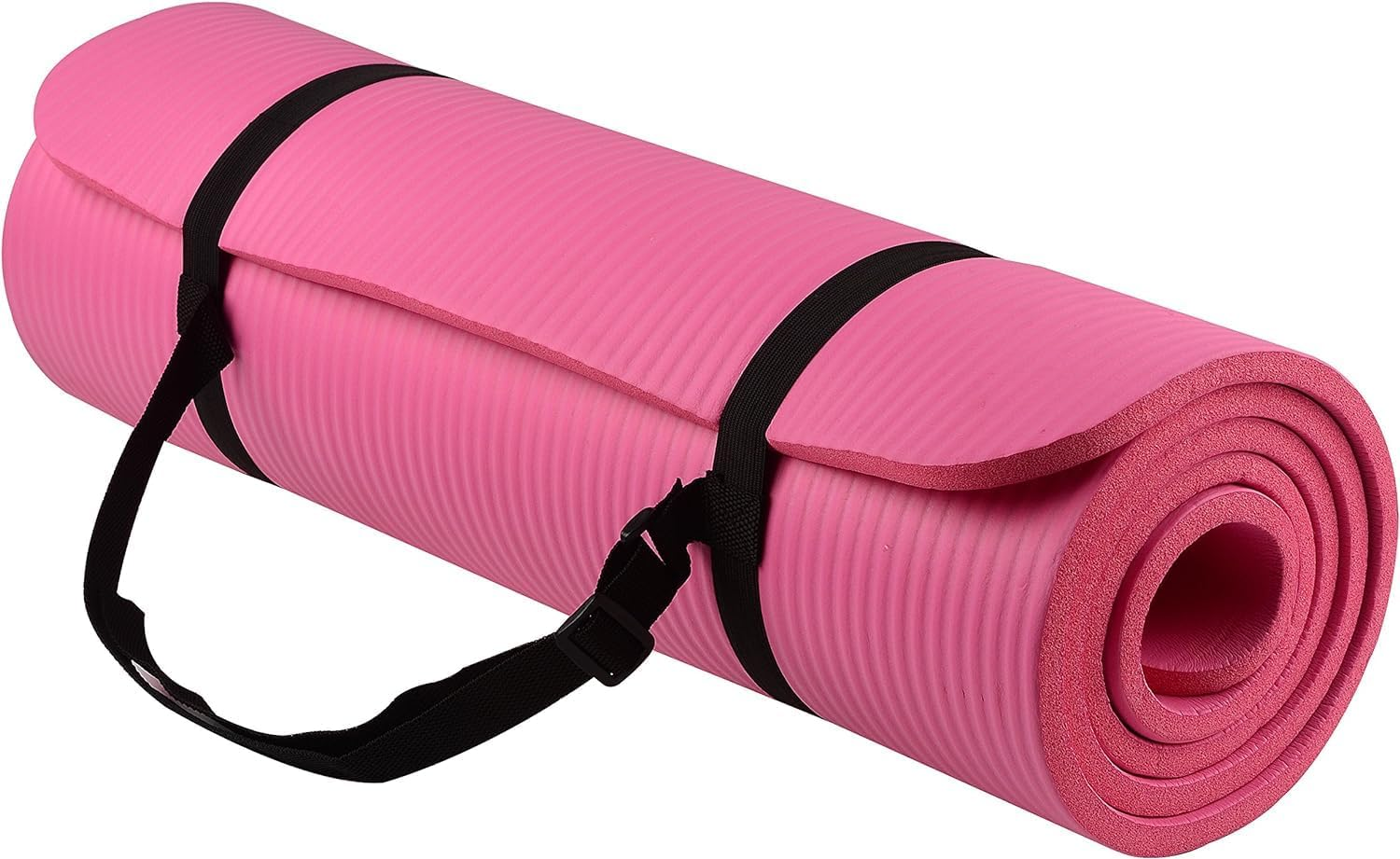 Signature Fitness Extra Thick High Density Anti-Tear Exercise Yoga Mat with Carrying Strap image number 3