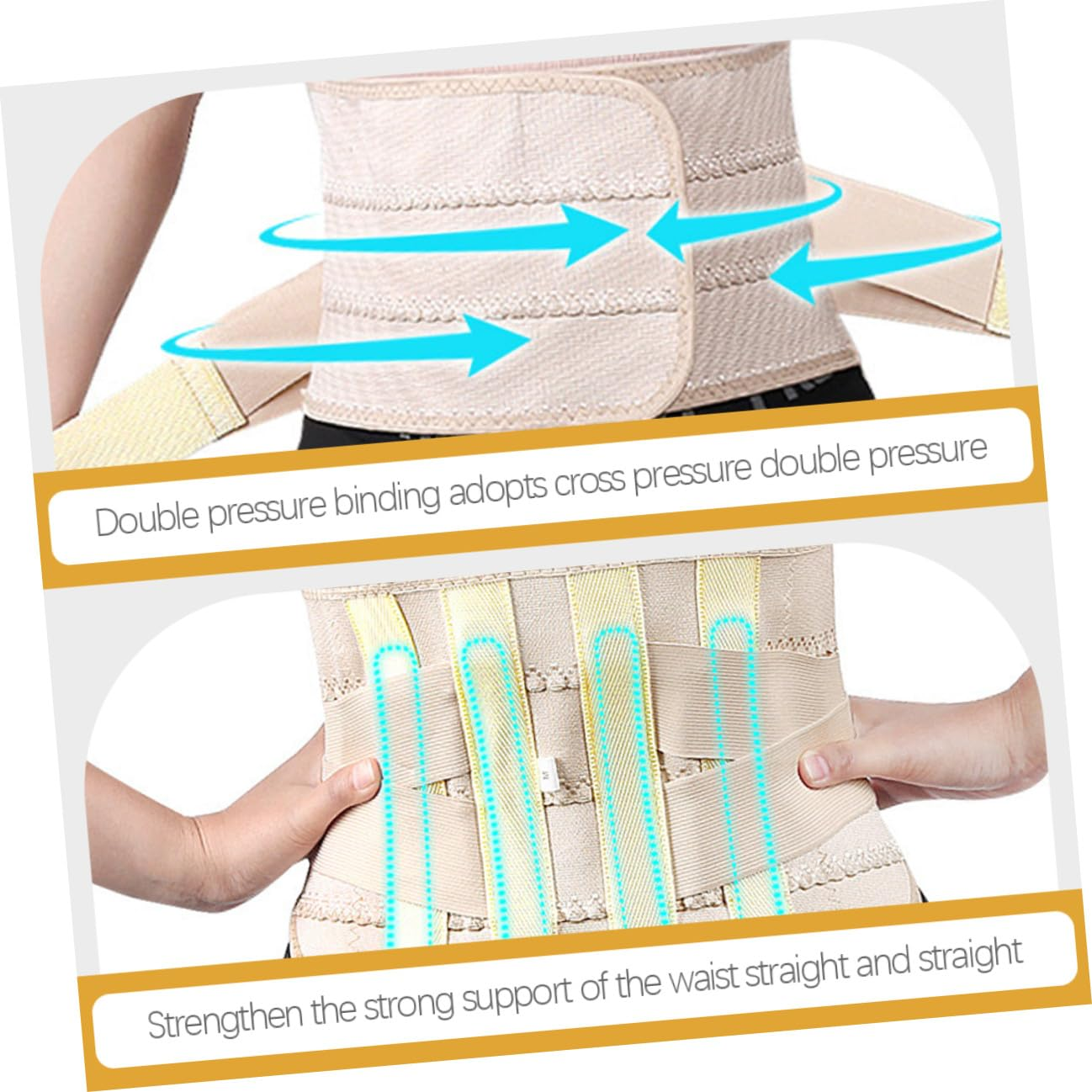 Postpartum Waist Trainer Maternity Belly Band with Steel Boning Breathable Cotton Abdominal Wrap for C-Section Waist Slimming Girdle for Women after Pregnancy image number 2