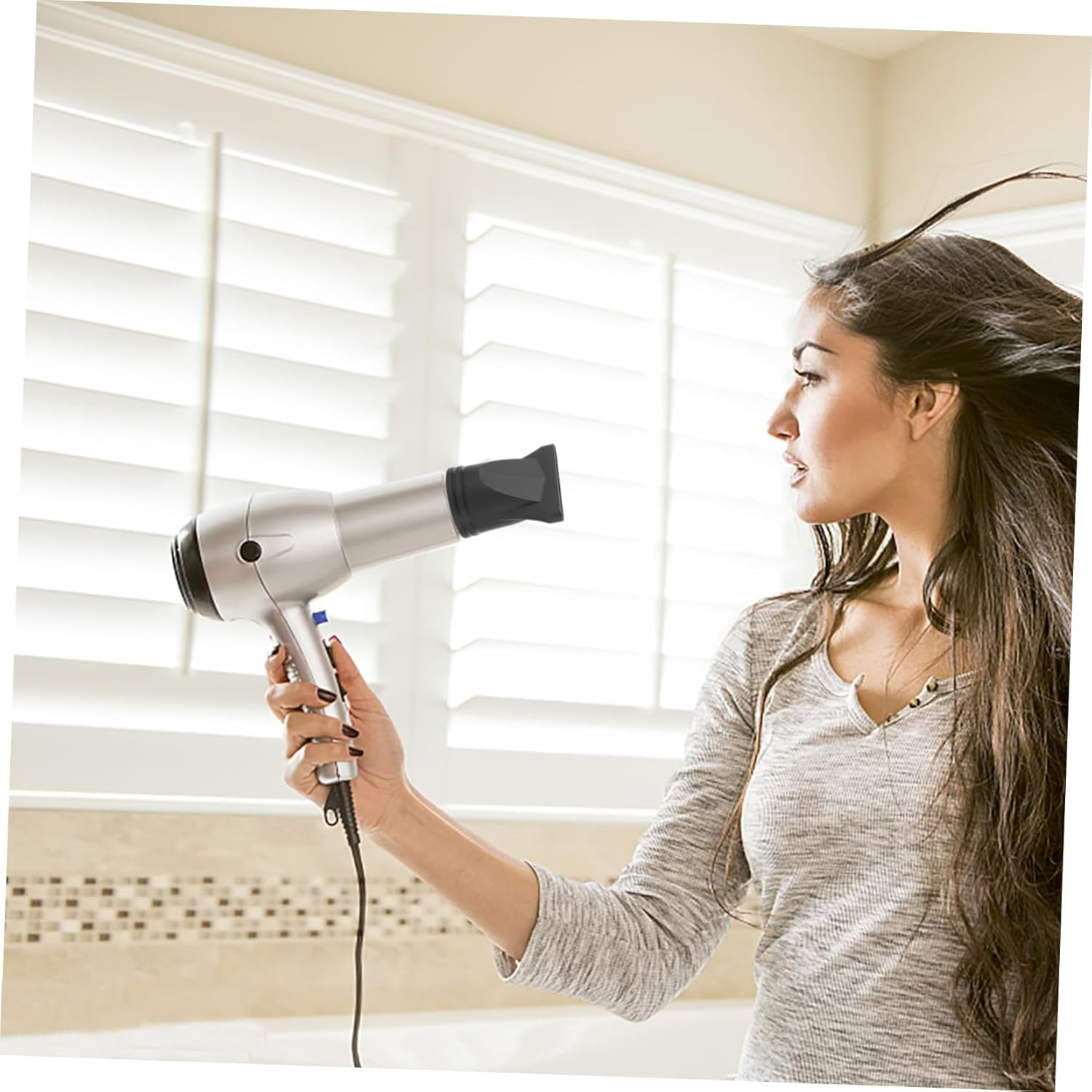 10Pcs Professional Hair Dryer Nozzles and Combs Heat Resistant Narrow Concentrator Styling Attachments for Salon Hair Blow Dryer Suitable for and Drying image number 3