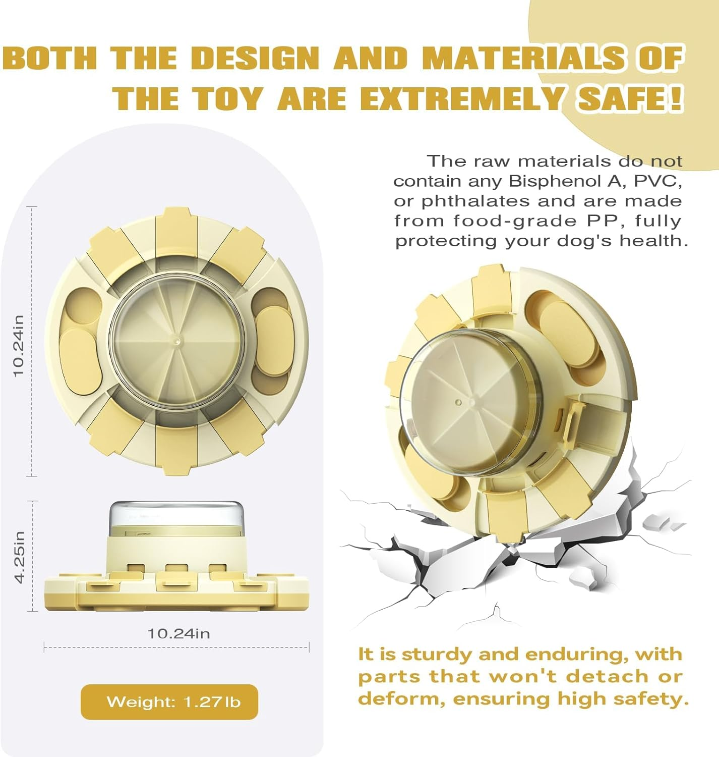 KADTC Dog Puzzle Toys W/Button Mind Games Level 2 in 1 Food Dispenser Slow Feeder Treat Puzzles Puppy Mental Stimulation Game Interactive Keep Them Busy Boredom Buster for Small/Medium/Large Dogs AU image number 4