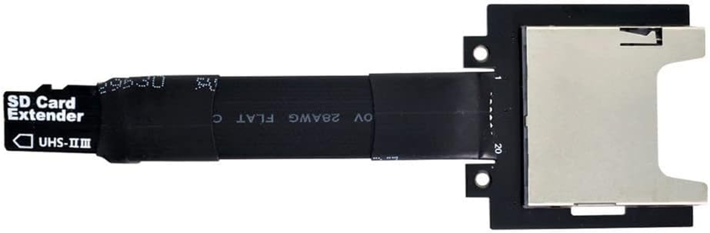 Xiwai SD Male Extender to SD Card Female Extension Cable Adapter Flexible SD/SDHC/SDXC UHS-III UHS-3