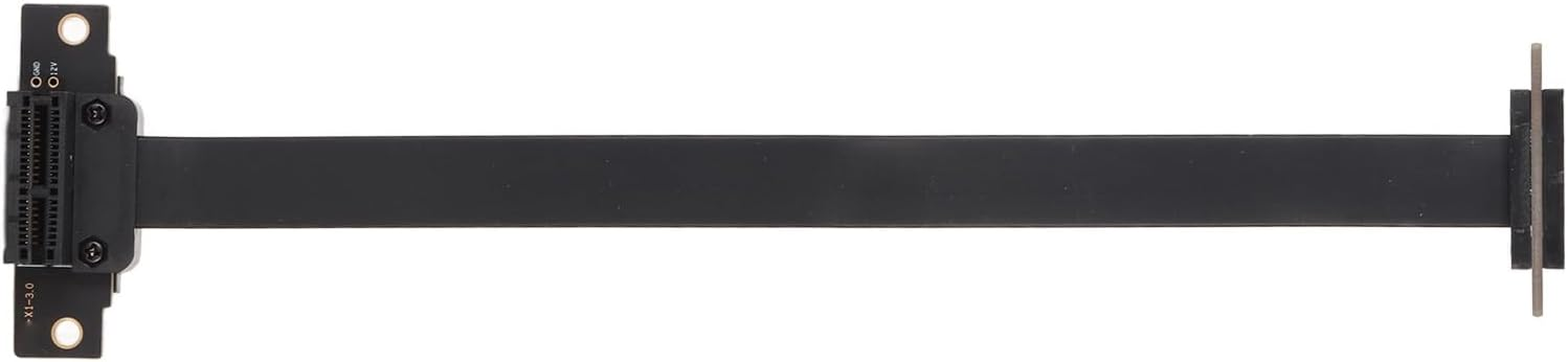 PCIE 3.0 Extension Cable, 30CM / 11.8In Pcie 3.0 1X Riser Cable, Dual 90 Degree Ribbon Adapter for Sound Cards, Network Cards, Data Cards, Graphics Cards, Adapter Cards image number 3