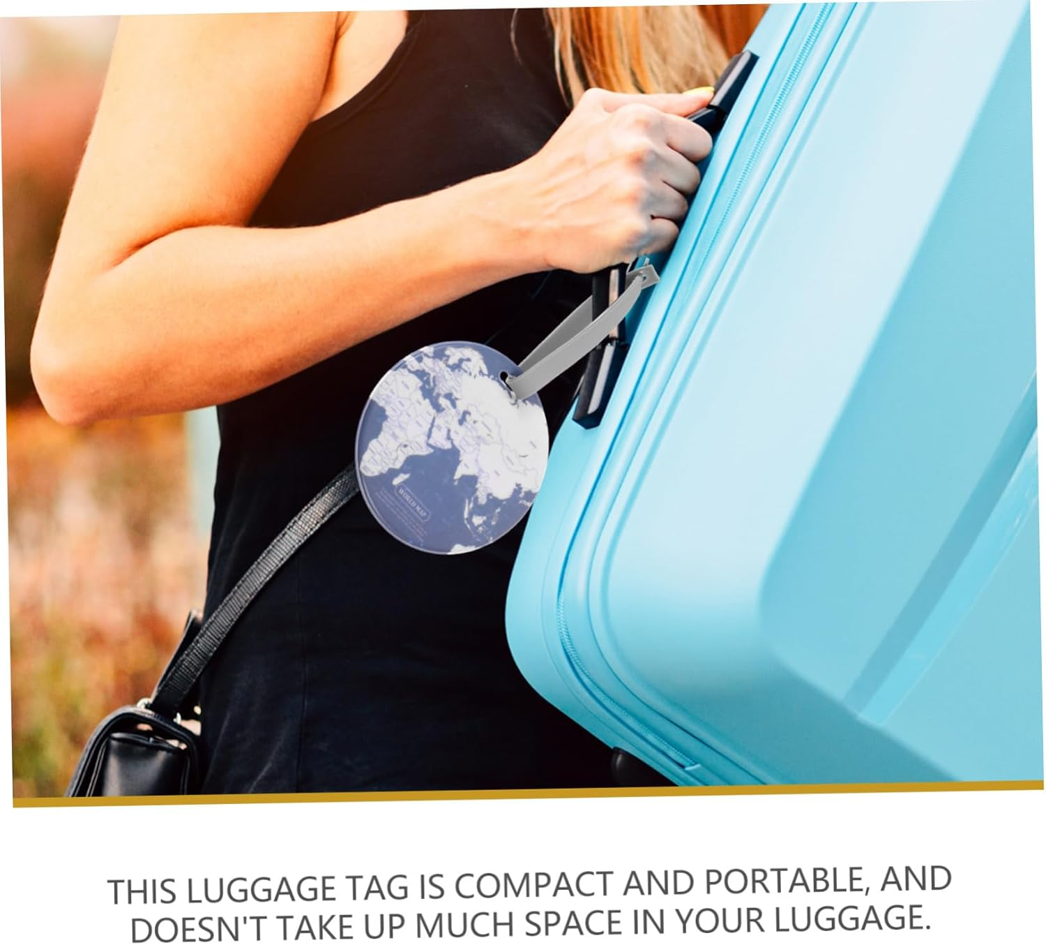 GLSTOY Funny Luggage Tags World Map PVC Suitcase Tags for Women Men Travel Accessories image number 1