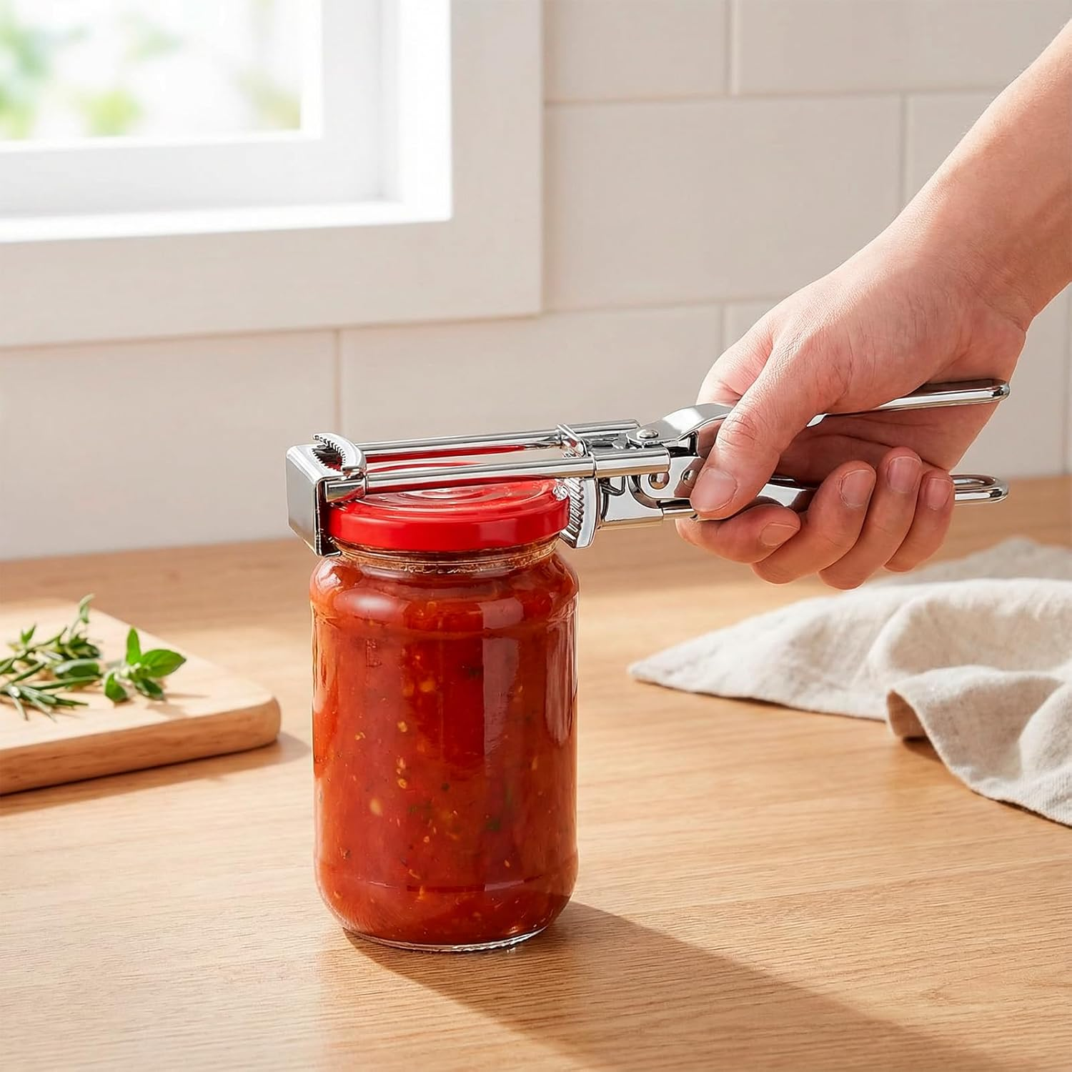 JANGJANG Jar Opener, Adjustable Stainless Steel Can & Bottle Opener, Manual Kitchen Tool for Easy Grip and Effortless Opening, Suitable for Jars, Lids, Bottles, & Cans, Durable & Easy to Use image number 1